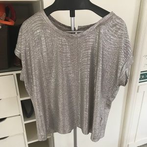 Adiva Silver shiny top! Worn twice XL